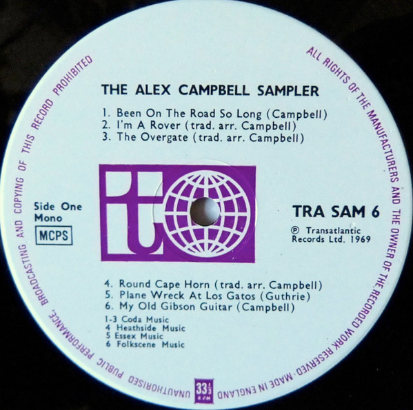 Alex Campbell - Sampler - Used Vinyl Record image 3