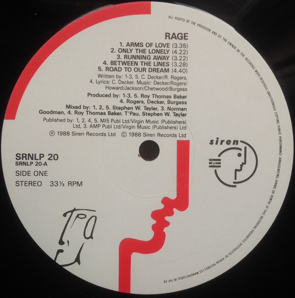 T'Pau - Rage - Used Vinyl Record image 5