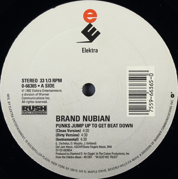Brand Nubian - Punks Jump Up To Get Beat Down - Vinyl Record 12" image 3