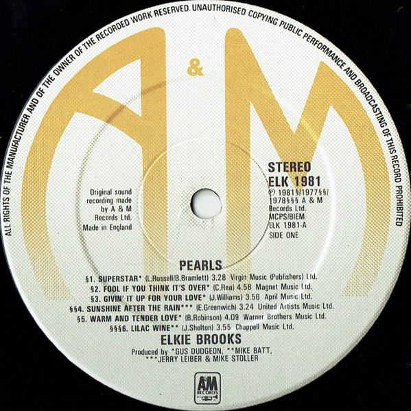 Elkie Brooks - Pearls - Used Vinyl Record image 3