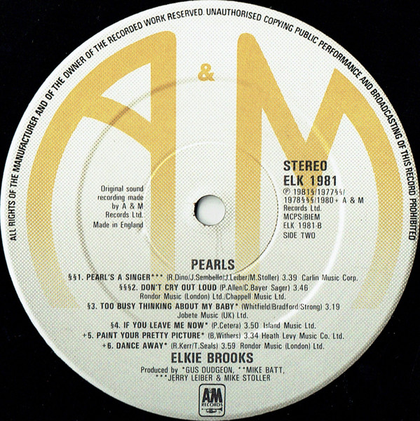 Elkie Brooks - Pearls - Used Vinyl Record image 4