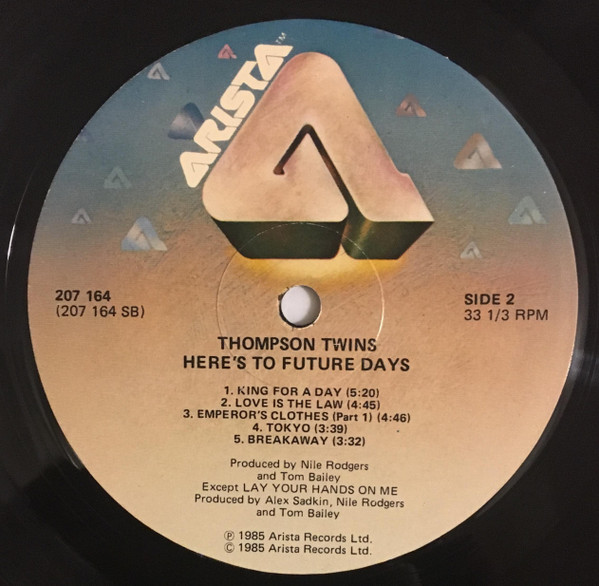 Thompson Twins - Here's To Future Days - Used Vinyl Record image 4