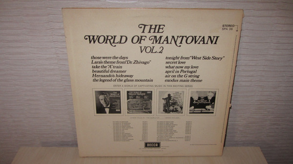 Mantovani And His Or - World Of Mantovani Vol. 2 - Used Vinyl Record image 2