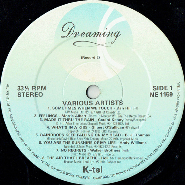 Various - Dreaming Vol.II - Used Vinyl Record image 3