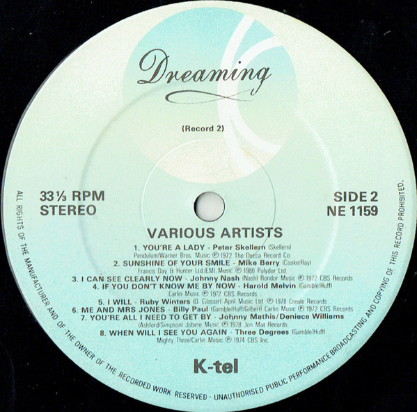 Various - Dreaming Vol.II - Used Vinyl Record image 4