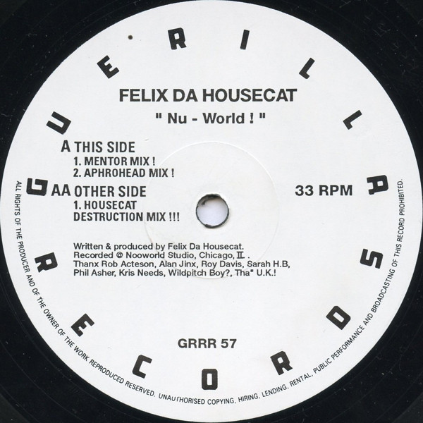 Felix Da Housecat - Nu - World ! - Used Vinyl Record 12" image 2