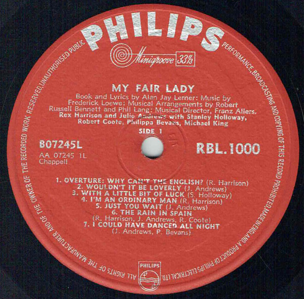 Rex Harrison - My Fair Lady - Used Vinyl Record image 3
