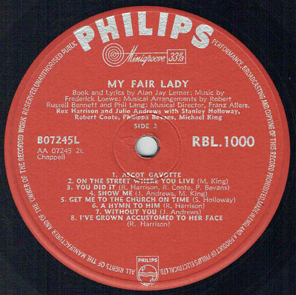Rex Harrison - My Fair Lady - Used Vinyl Record image 4