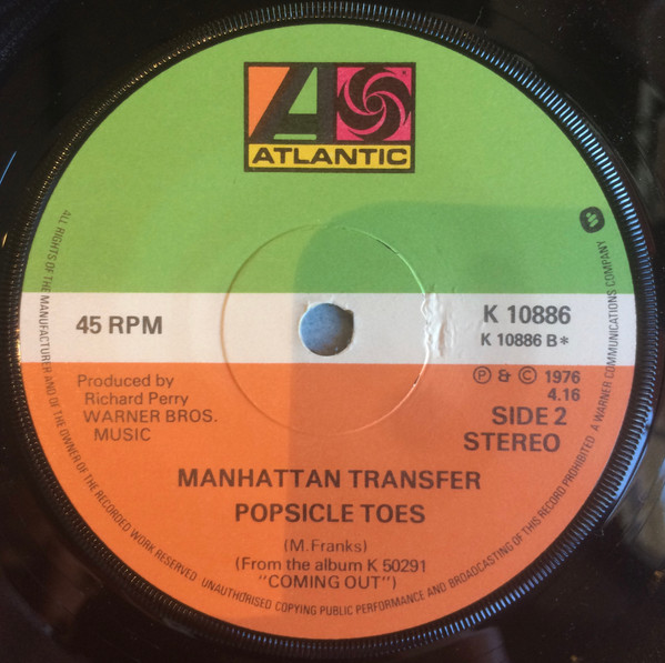 Manhattan Transfer - Chanson D'Amour - Used Vinyl Record 7" image 4