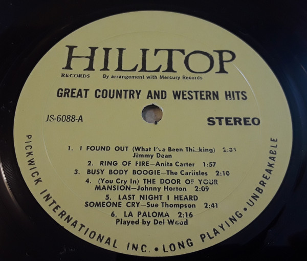Various - Great Country And Western Hits - Used Vinyl Record image 3