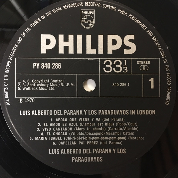 Luis Alberto del Par - In London - Used Vinyl Record image 3