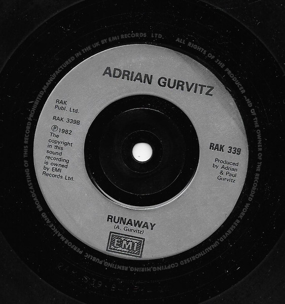 Adrian Gurvitz - Classic - Used Vinyl Record 7" image 2