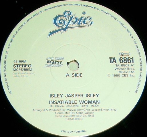 Isley Jasper Isley - Insatiable Woman - Used Vinyl Record 12" image 2