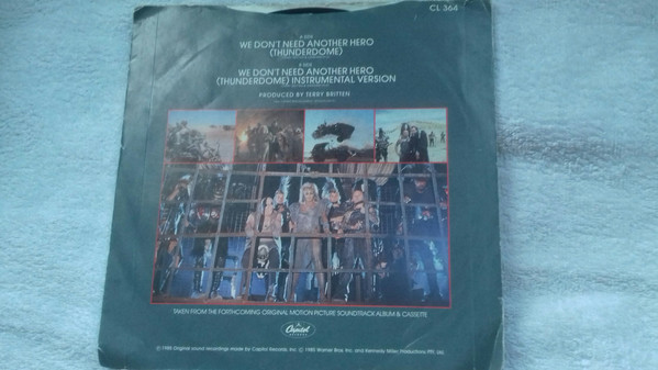 Tina Turner - We Don't Need Another Hero (Thunderdome) - Used Vinyl R image 2