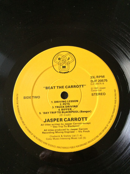 Jasper Carrott - Beat The Carrott - Used Vinyl Record image 4