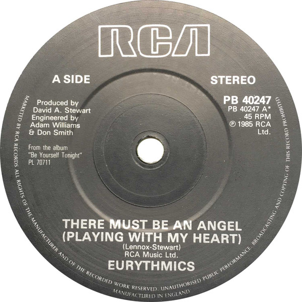 Eurythmics - re Must Be An Angel (Playing With My Heart) - Used Vinyl image 3