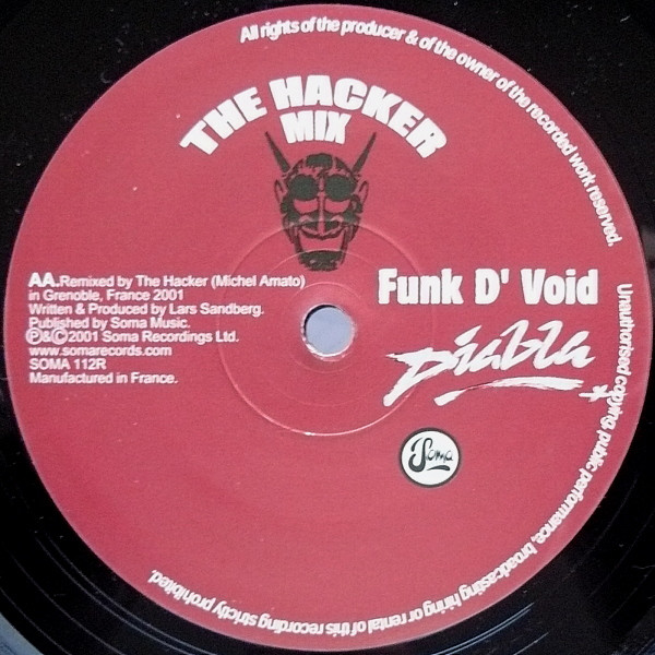 Funk D'Void - Diabla (Kevin Saunderson Mix) / (The Hacker Mix) - Used image 2