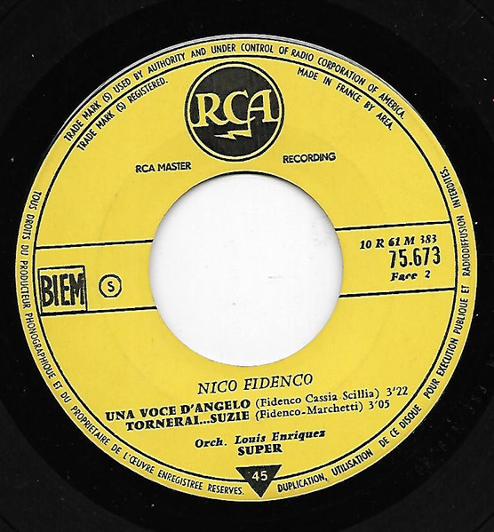 Nico Fidenco - Just That Same Old Line - Used Vinyl Record 7" image 4
