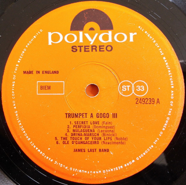 James Last - Trumpet A Gogo 3 - Used Vinyl Record image 3