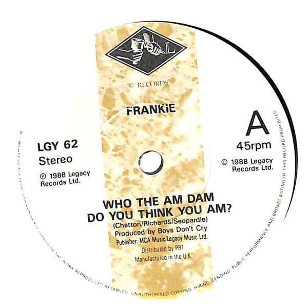 Frankie X - Who The Am Do You Think I Am? - Used Vinyl Record 7" image 2