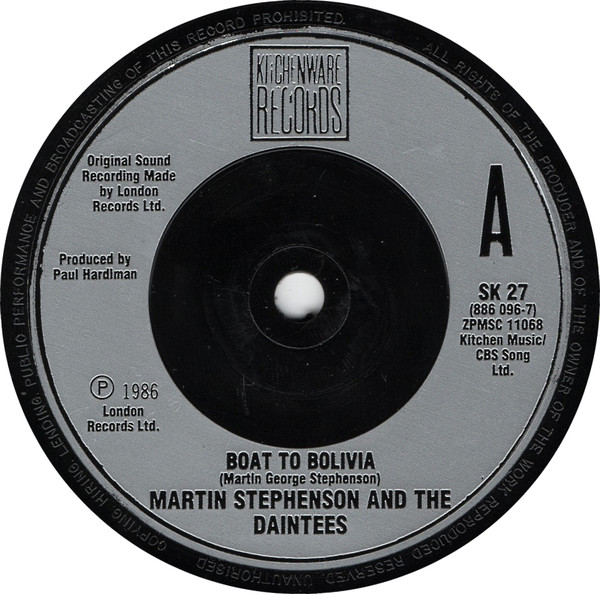 Martin Stephenson An - Boat To Bolivia/Crocodile Cryer - Used Vinyl R image 3