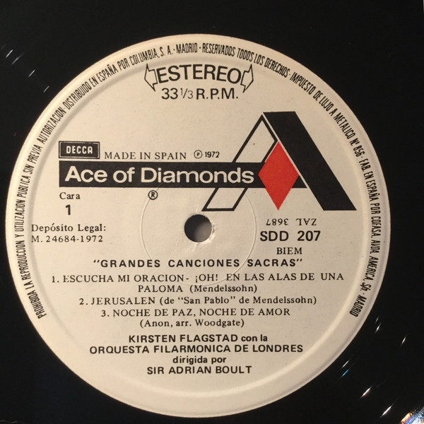 Kirsten Flagstad - Grandes Canciones Sacras - Used Vinyl Record image 3