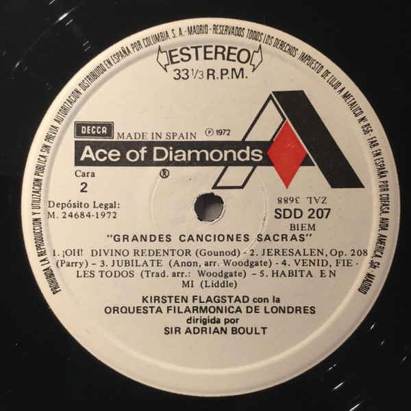Kirsten Flagstad - Grandes Canciones Sacras - Used Vinyl Record image 4