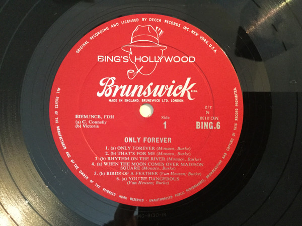 Bing Crosby - Only Forever - Used Vinyl Record image 3