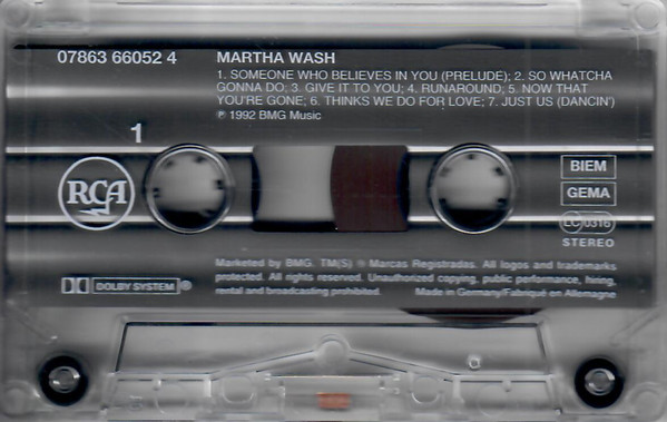 Martha Wash - Used Cassette image 2