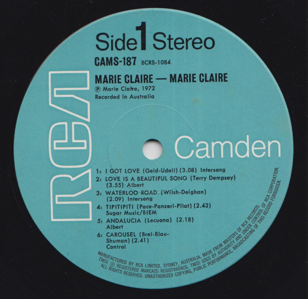 Marie-Claire - Used Vinyl Record image 2