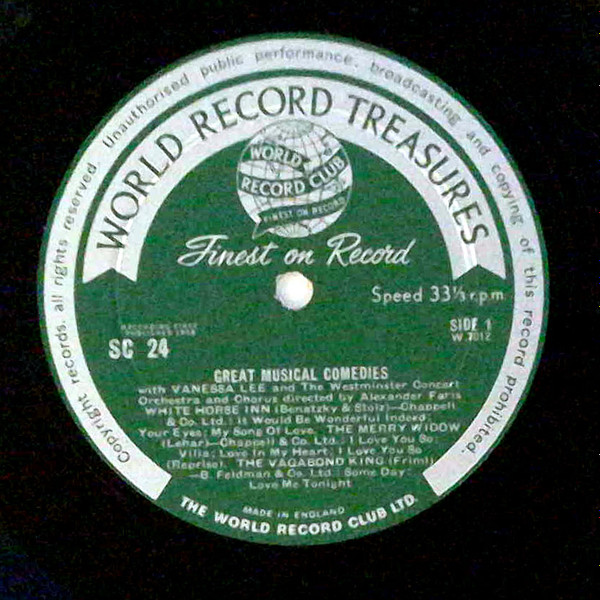 Vanessa Lee - Great Musical Comedies - Used Vinyl Record image 3