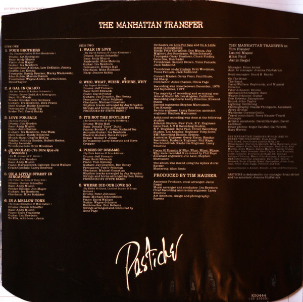 Manhattan Transfer - Pastiche - Used Vinyl Record image 4