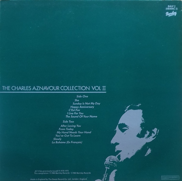 Charles Aznavour - Collection Vol. II - Used Vinyl Record image 2