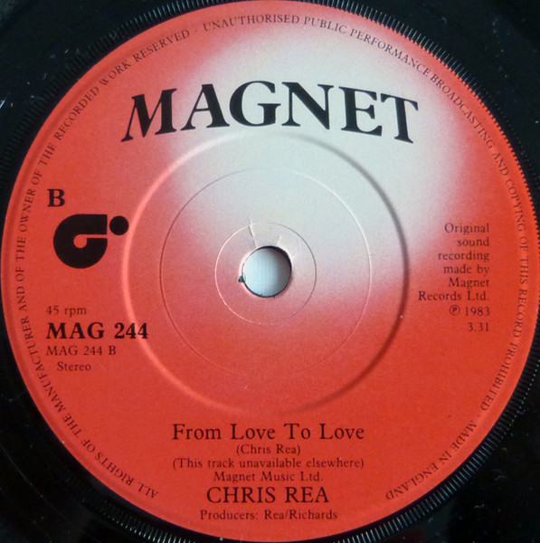 Chris Rea - I Can Hear Your Heart Beat - Used Vinyl Record 7" image 4