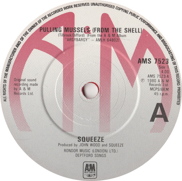 Squeeze - Pulling Mussels (From The Shell) - Used Vinyl Record 7" image 7