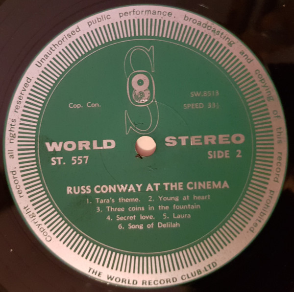 Russ Conway - At The Cinema - Used Vinyl Record image 5