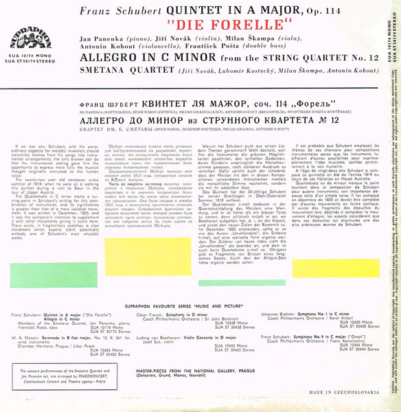 Jan Panenka - Quintet In A Major, Op. 114 "Die Forelle", Allegro In image 2