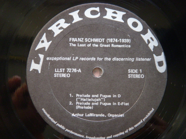 Arthur LaMirande - The Last Of The Great Romantics - Vinyl Record image 3