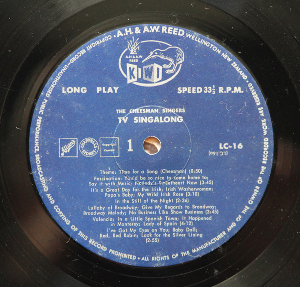 Cheesman Singers - TV Singalong - Used Vinyl Record image 3
