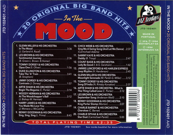Various - In The Mood - 20 Original Big Band Hits - Used CD image 2