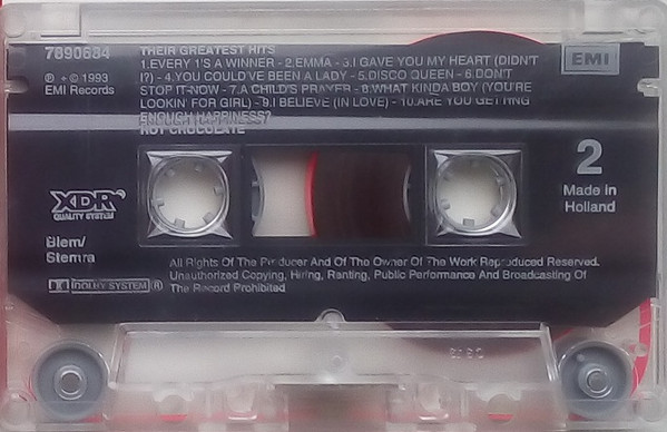 Hot Chocolate - ir Greatest Hits - Used Cassette image 6