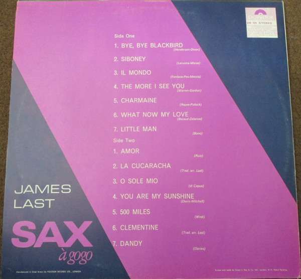 James Last - Sax A Gogo - Used Vinyl Record image 2