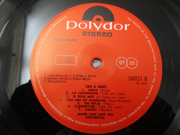 James Last - Sax A Gogo - Used Vinyl Record image 4
