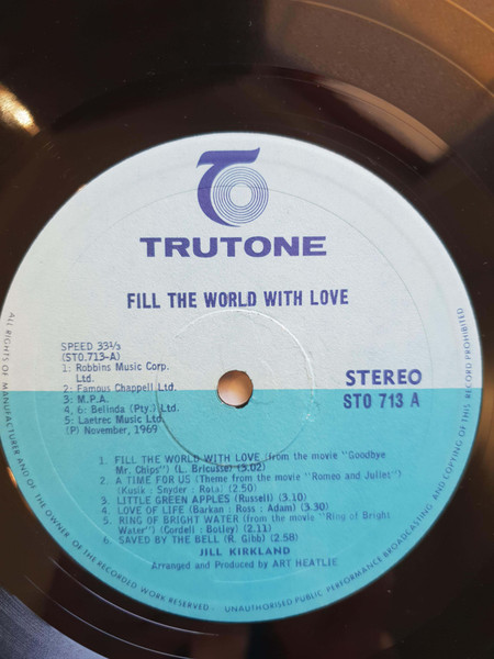Jill Kirkland - Fill The World With Love - Used Vinyl Record image 3