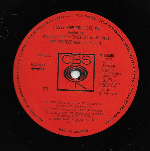 Ray Conniff And The - I Love How You Love Me - Used Vinyl Record image 4