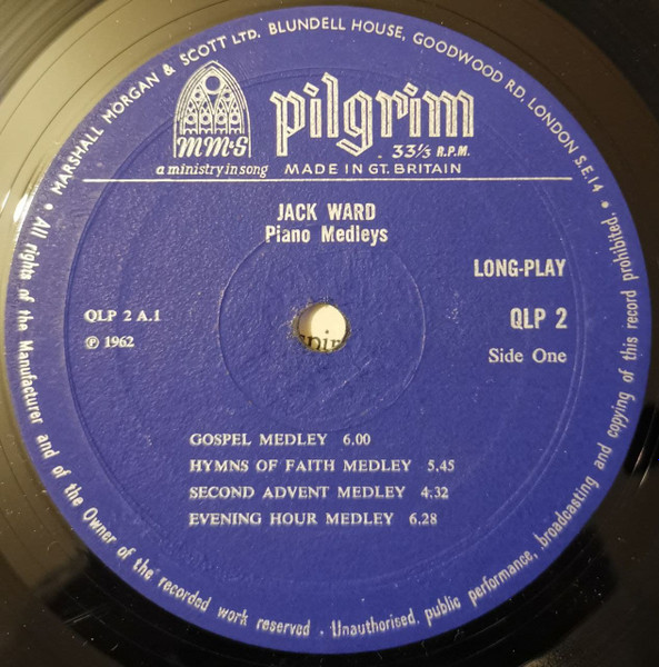 Jack Ward - Piano Medleys - Used Vinyl Record image 2
