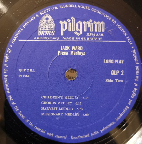 Jack Ward - Piano Medleys - Used Vinyl Record image 3