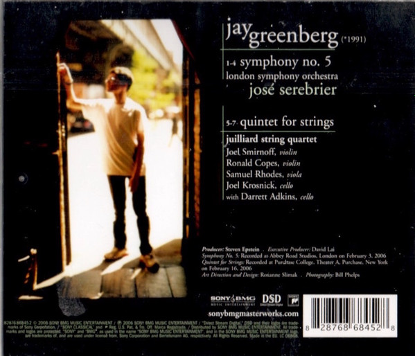 Jay Greenberg - Symphony #5 / Quintet For Strings - Used SACD image 2
