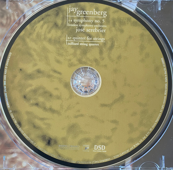 Jay Greenberg - Symphony #5 / Quintet For Strings - Used SACD image 3