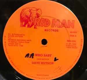 Dave Hutson - Who Baby - Used Vinyl Record 12" image 1